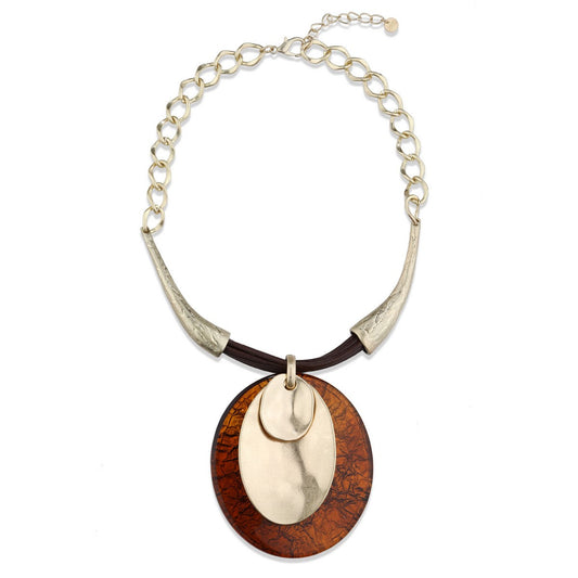 Golden Crystal Strand Necklace