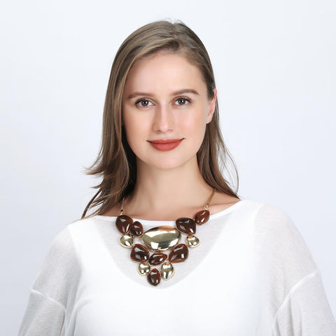 Green Bead Layered Necklace