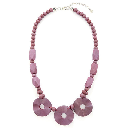 Red Beaded Floral Accents Necklace