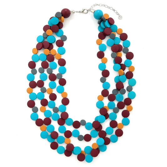 Circles Wood Necklace - Multi