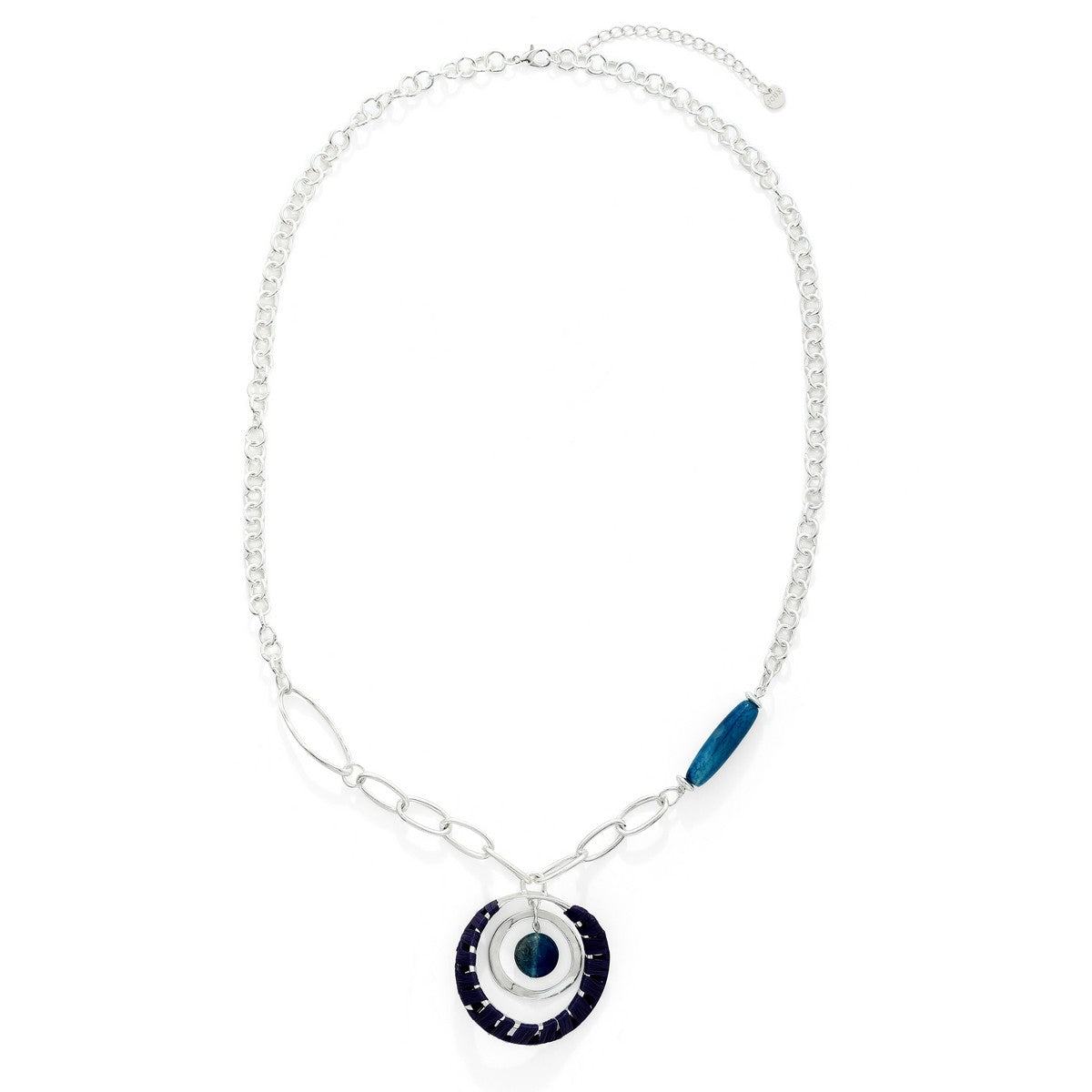 Silver Layered Bead Necklace