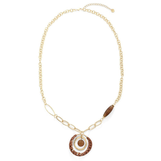 Golden Layered Bead Necklace