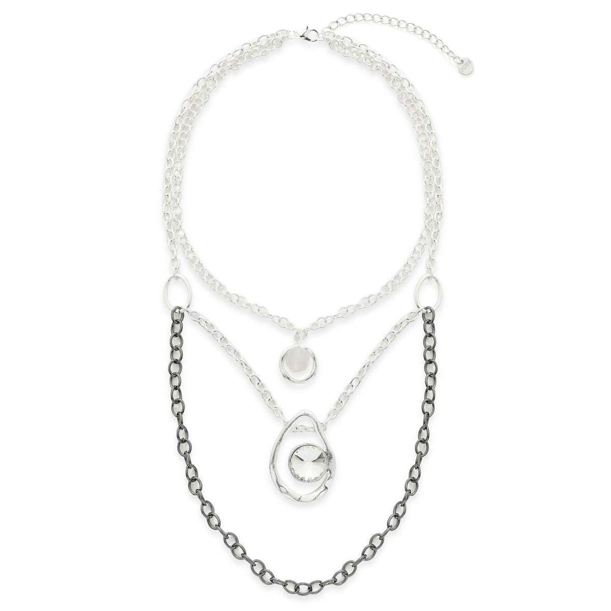 Black & Sliver Double Layer Necklace