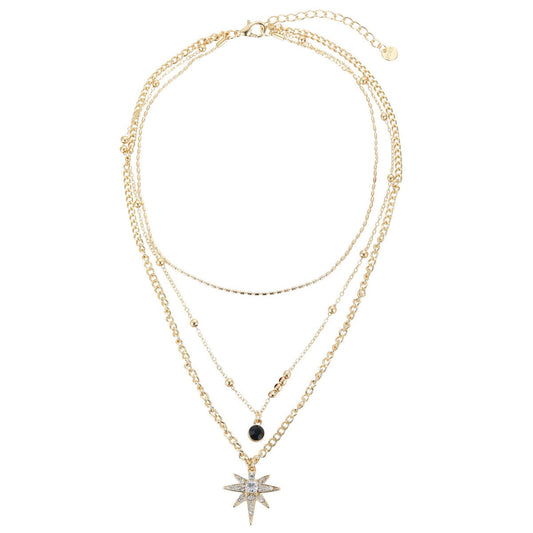 Gold Diamante Star Necklace