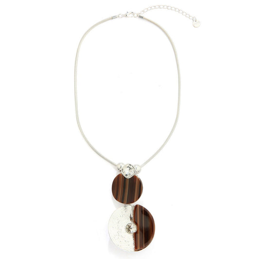 Coffee Gem Drop Necklace