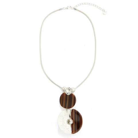 Coffee Gem Drop Necklace