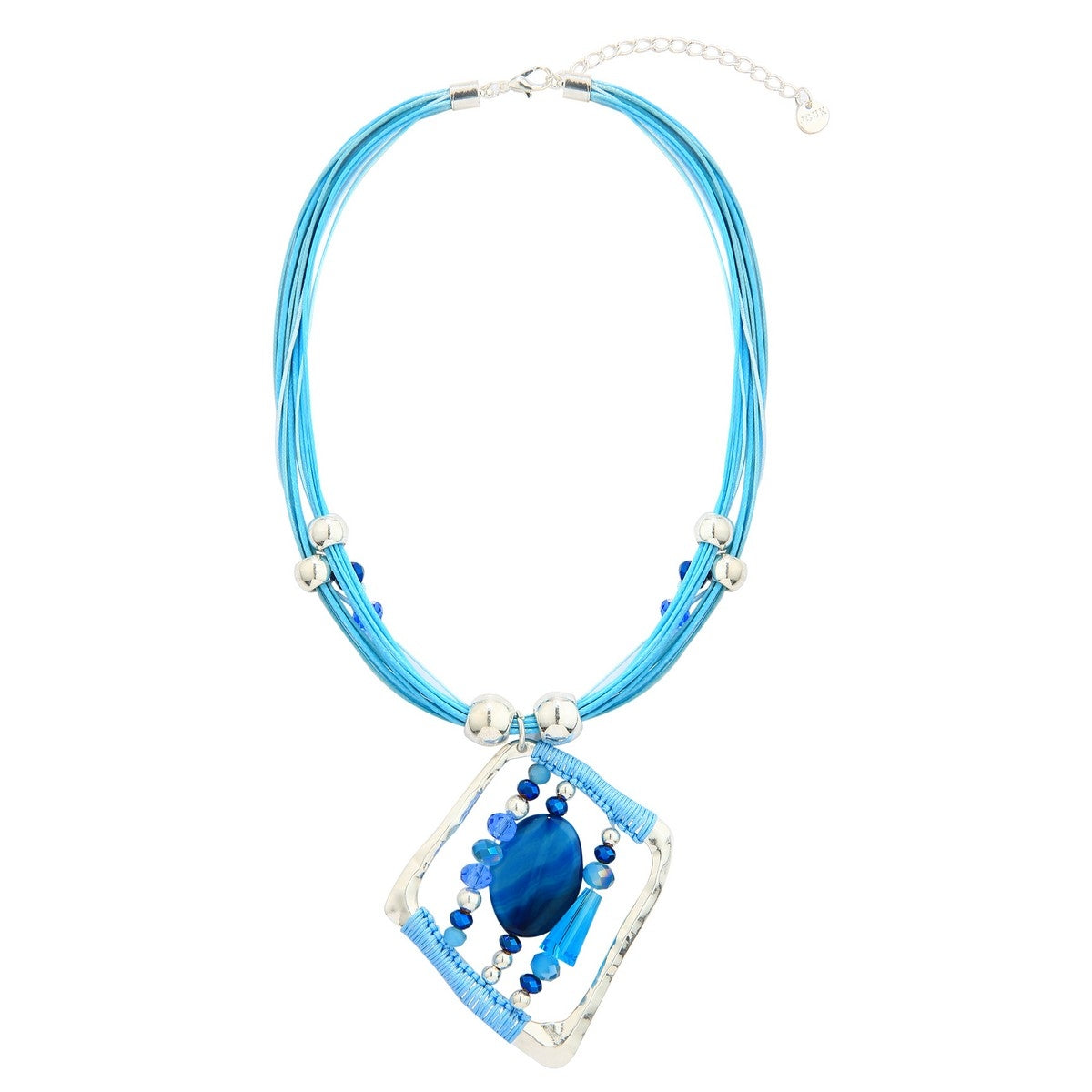 Blue Stone Bloom Necklace
