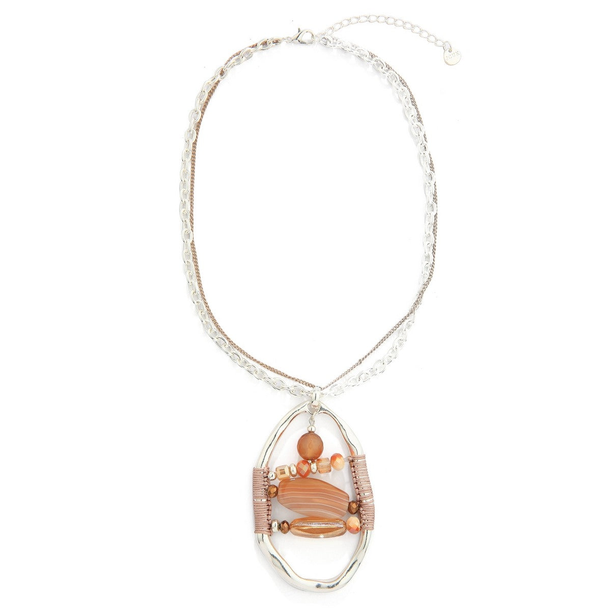 Coffee Teardrop Elegance Necklace