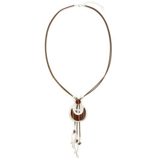 Coffee-Tone Long Beaded Necklace