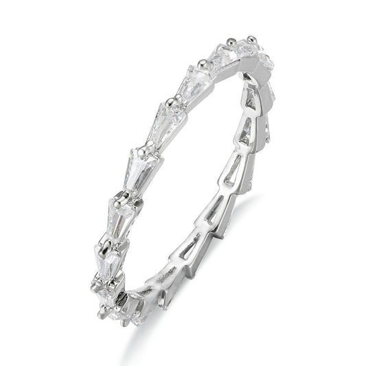 Silver Gemstone Band Ring