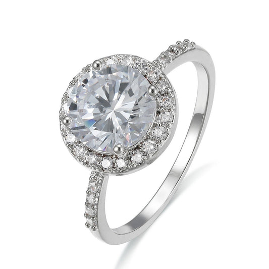 Round Diamond Ring with Diamante