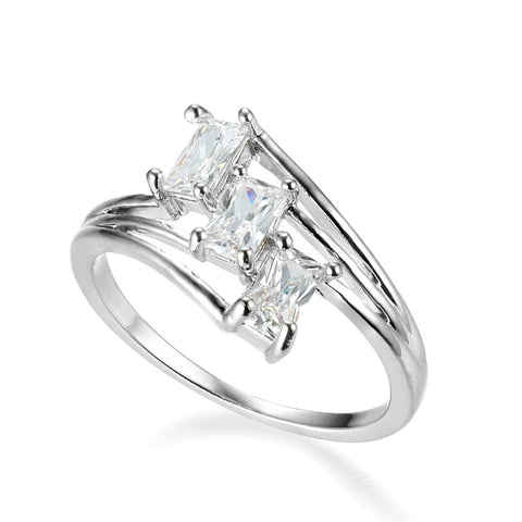 Silver Layered Gen Branch Ring