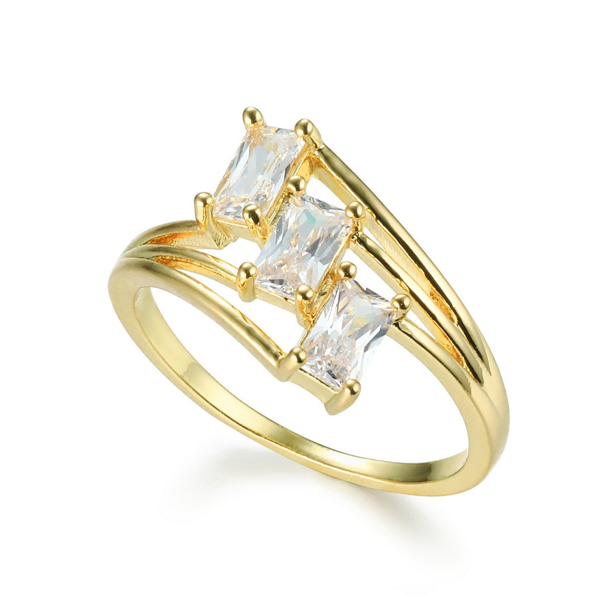 18K Yellow Gold Diamond Engangement Ring