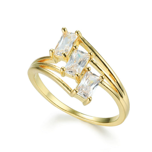 18K Yellow Gold Diamond Engangement Ring