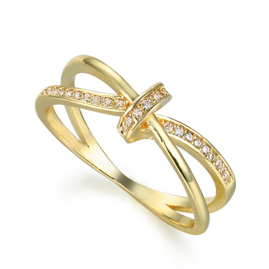 Gold Crossover Ring