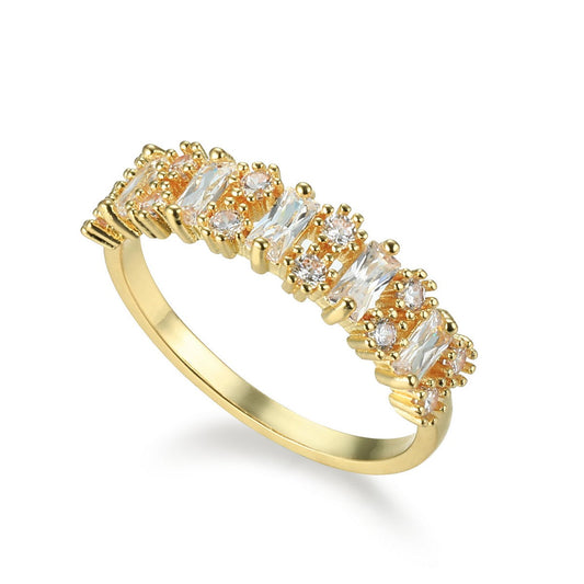 Gold Plated Ring with Gem Details