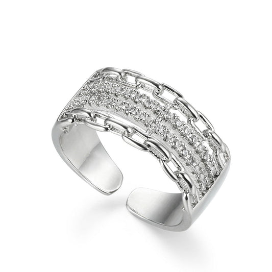 Sliver  Double Layer Open Ring