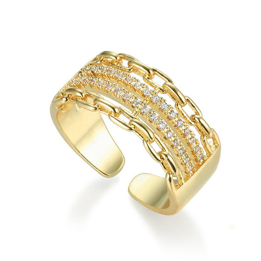 Gold Double Layer Ring