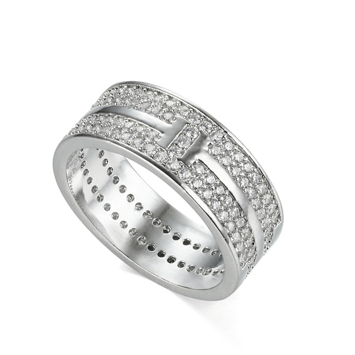 Diamond T Initial Ring for Women