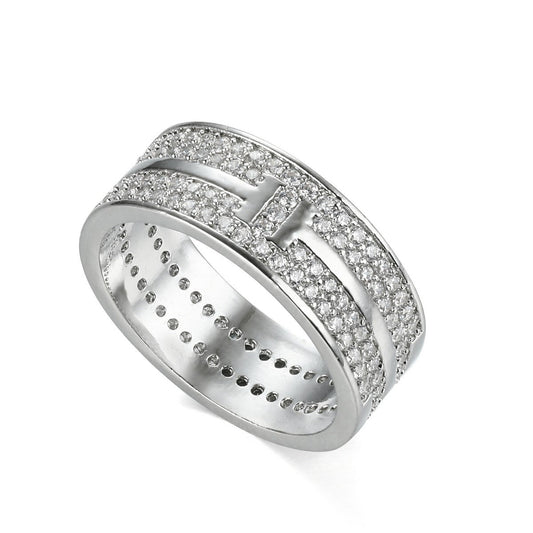 Diamond T Initial Ring for Women