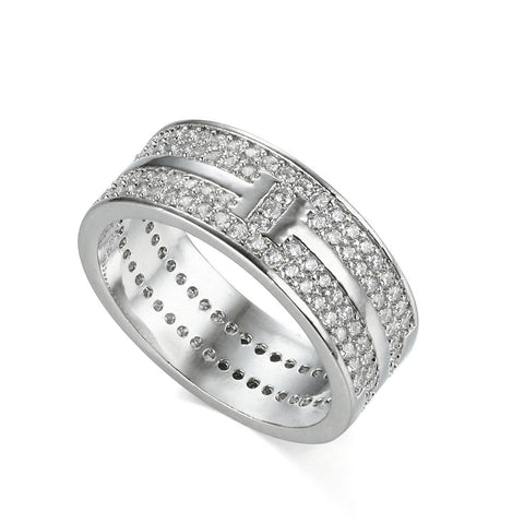 Diamond T Initial Ring for Women