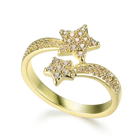Diamante Stars Golden Ring
