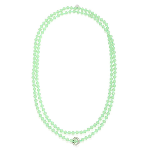 Crystal Bead Necklace - Green