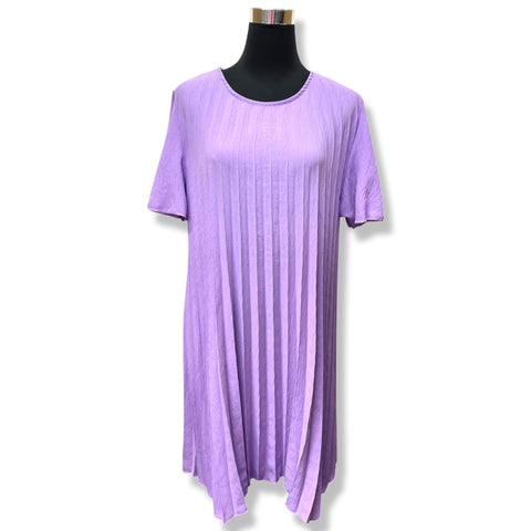 Lilac Dewdrop Accordion Dress