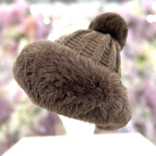 Faux fur winters POM pom hat super soft super cozy