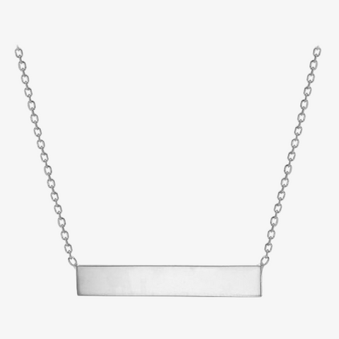 Sterling Silver Horizontal Bar Necklace