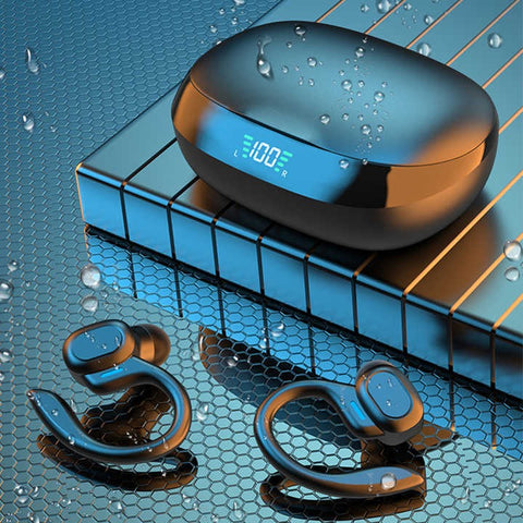 X SP16 Open-Ear TWS Earbuds – Ergonomic Sports Headset with Stereo Bass, Hanging Ear Design, and Earhooks for Running & Workouts