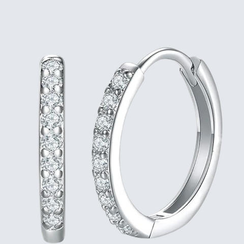 13mm Small Silver Huggie Hoop Earrings