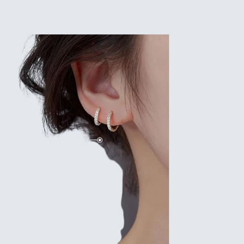 13mm Small Silver Huggie Hoop Earrings