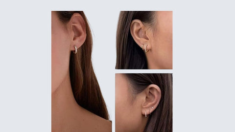 13mm Small Silver Huggie Hoop Earrings