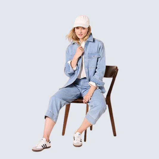 Britian Mall Womens Denim Shirt Jacket