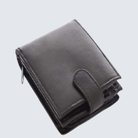 Mens Leather Wallet with Back Zip