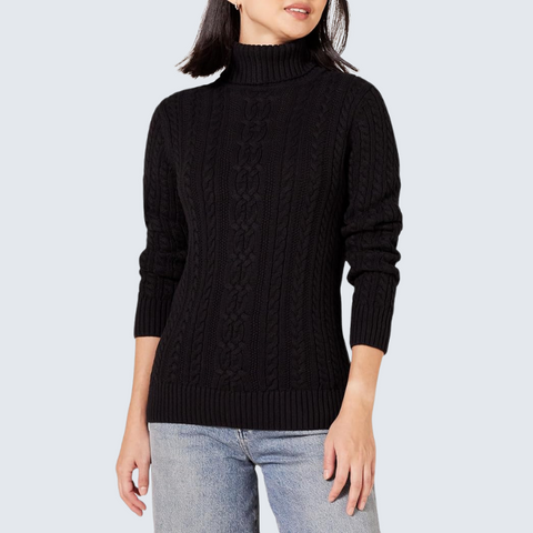 Britian Mall Fisherman Cable Roll-Neck Jumper