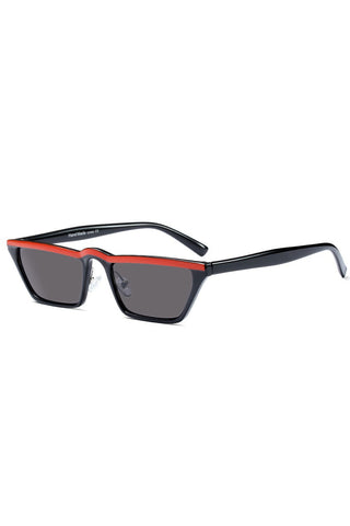 Designer Small Square Stripe Sunglasses