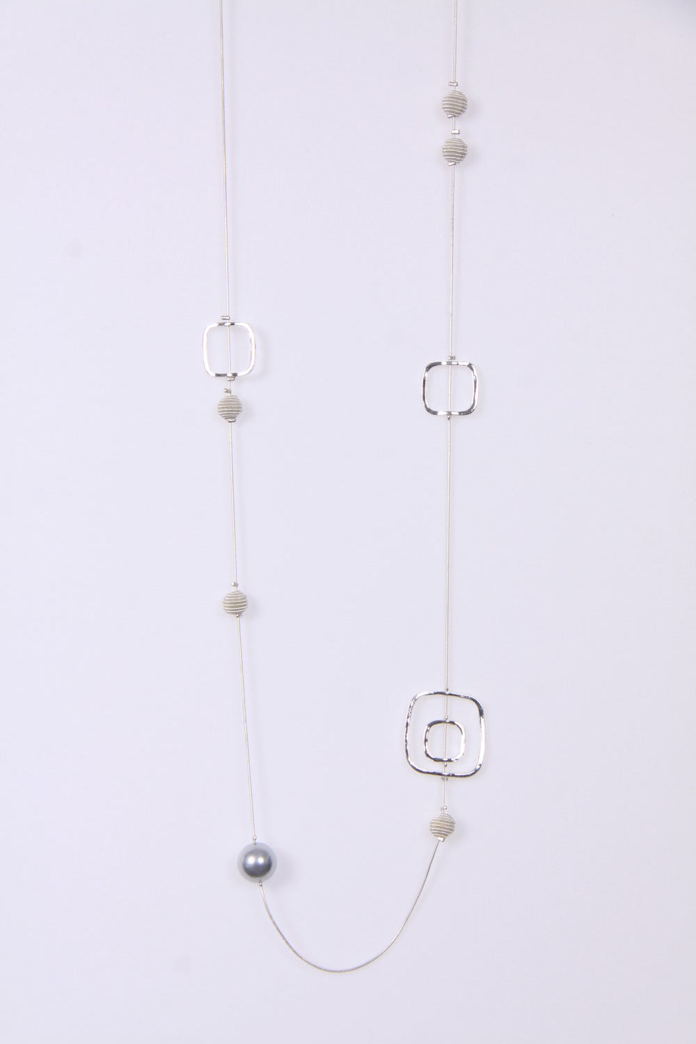 Square and Beads Lagen Look Jewellery Women Necklace