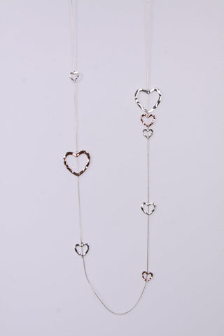 Hearts Lagen Look Jewellery Womens Necklace