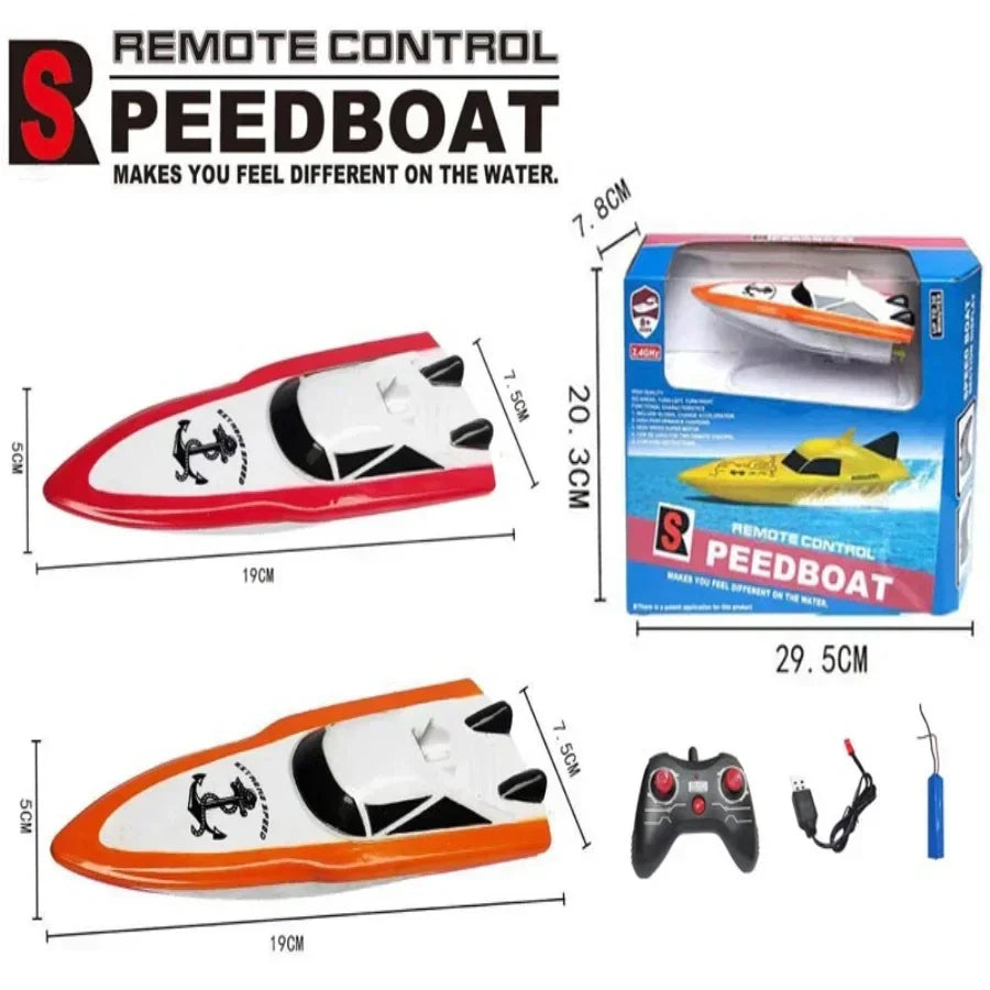 Kids Remote Control Speedboat – Mini Water Toy Boat