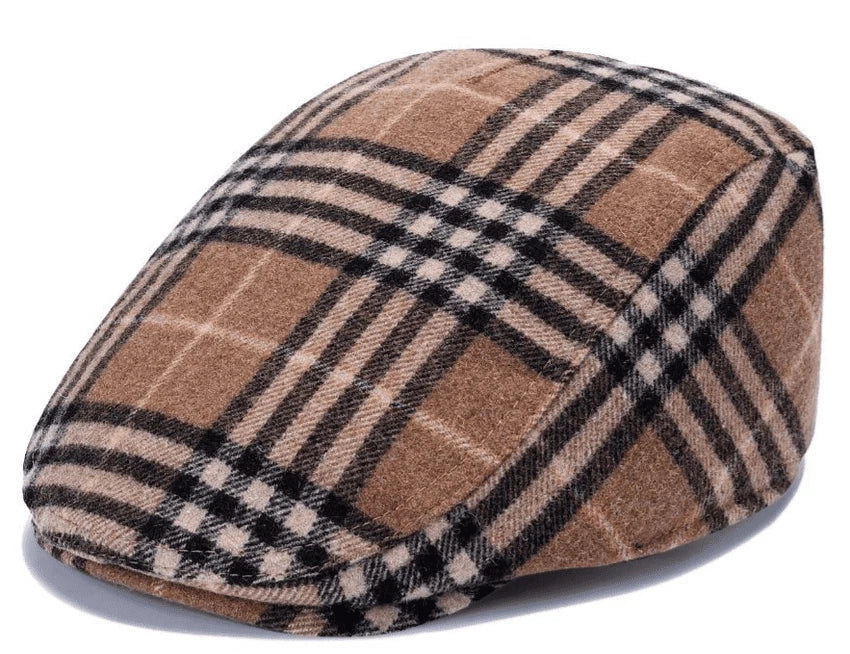 Men’s Royal Stallion Beige Flat Cap – One Size Fits All