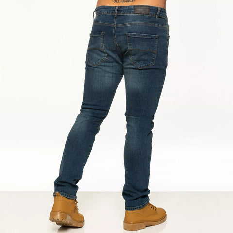 Mens Jeans Slim Fit Stretch Skinny Denim Trousers Cotton Pants All UK Sizes