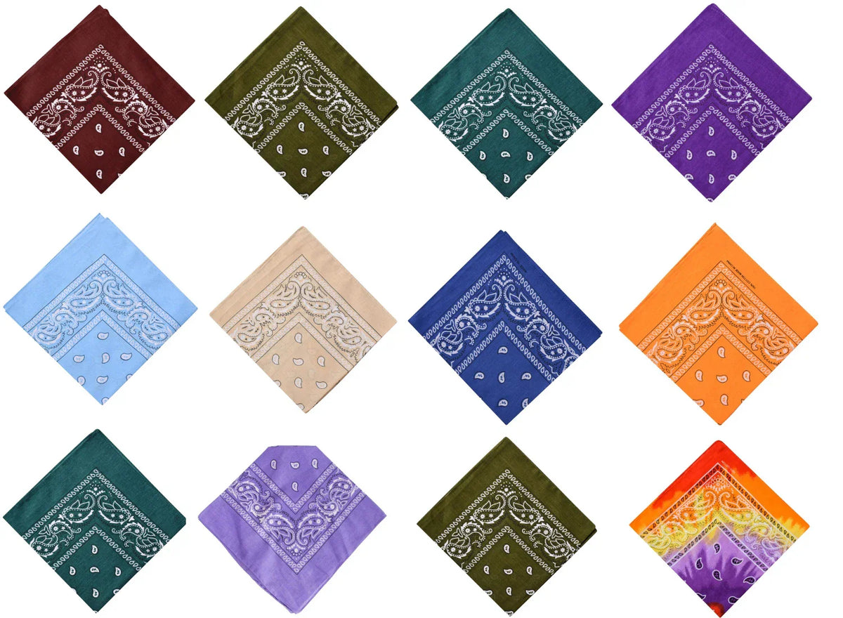 XL Paisley Bandana Scarf – Neck, Head, and Biker Face Mask