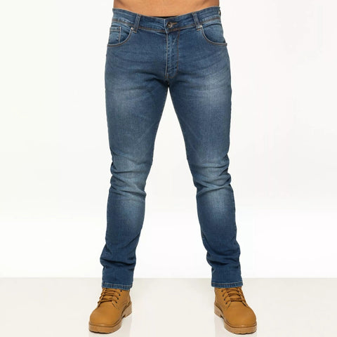 Mens Jeans Slim Fit Stretch Skinny Denim Trousers Cotton Pants All UK Sizes