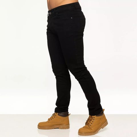 Mens Jeans Slim Fit Stretch Skinny Denim Trousers Cotton Pants All UK Sizes