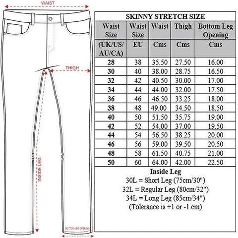 Mens Jeans Slim Fit Stretch Skinny Denim Trousers Cotton Pants All UK Sizes