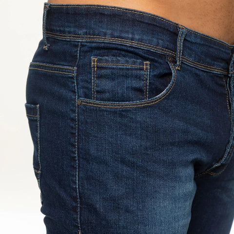 Mens Jeans Slim Fit Stretch Skinny Denim Trousers Cotton Pants All UK Sizes