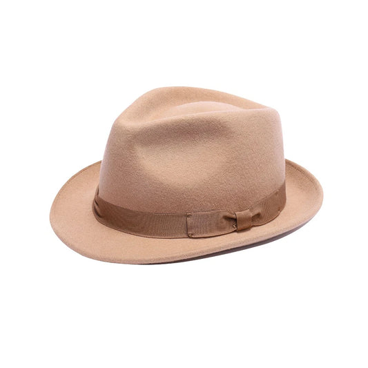 Royal Stallion Trilby Hat For Unisex In Beige