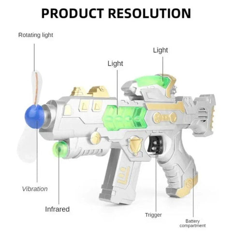 YSAMAX Electric Music Bubble Gun – 8-Tone Rotating Outdoor Toy